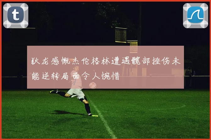 狄龙感慨杰伦格林遭遇髋部挫伤未能逆转局面令人惋惜